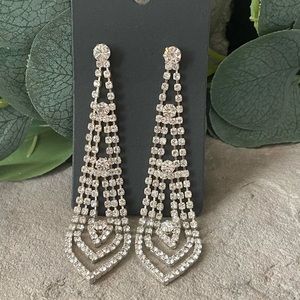 Rhinestone chandelier earrings
